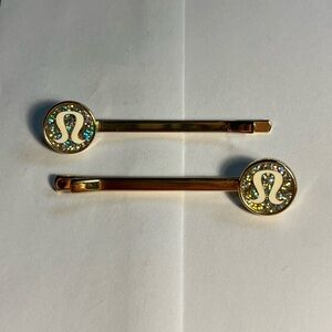 Lululemon Gold Hair Pins with Glitter Accents